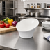 Thumbnail image #3 for Ardesia Priscila 3/4 Quart White Angled Round Melamine Bowl, 7-1/4 Inch Diameter
