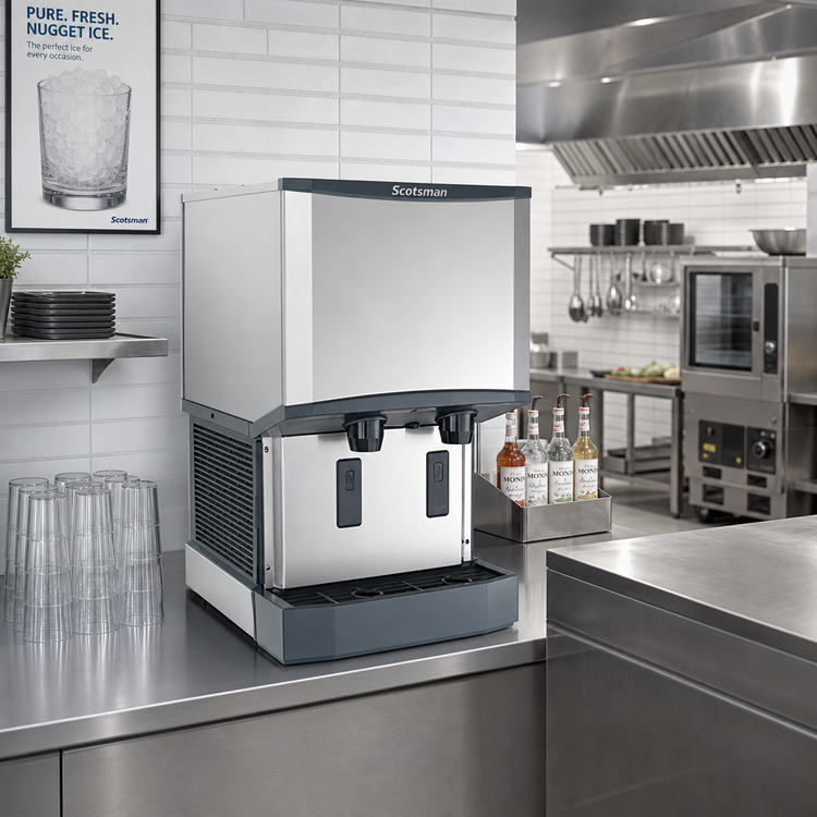 Product image #2 for Scotsman Meridian Touchfree H2 Nugget Ice & Water Countertop Dispenser