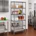 Thumbnail image #2 for Eagle Group Valu-Master 5-Tier Wire Shelving Starter Unit, 30-Inch W x 21-Inch D x 74-Inch H, Pewter Gray Epoxy Finish