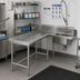 Thumbnail image #2 for Advance Tabco 71-Inch L-Shaped Left-Hand Island Soil Dishtable with Pre-Rinse Sink