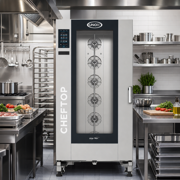 Product image #2 for UNOX ChefTop MIND.Maps Plus BIG Electric Roll-In Combi Oven, 20 GN 2/1 or 16 Full-Size Sheet Pan Capacity