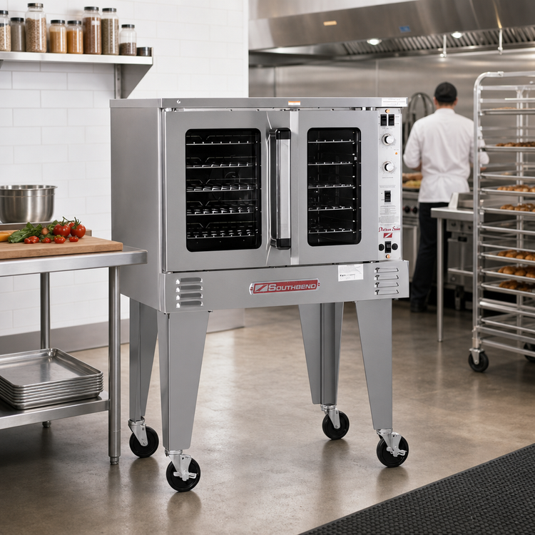 Product image #2 for Southbend Platinum Full-Size Single Deck Standard Depth Electric Convection Oven, 11 kW, Standard Controls, Dependent Glass Doors, Ventless