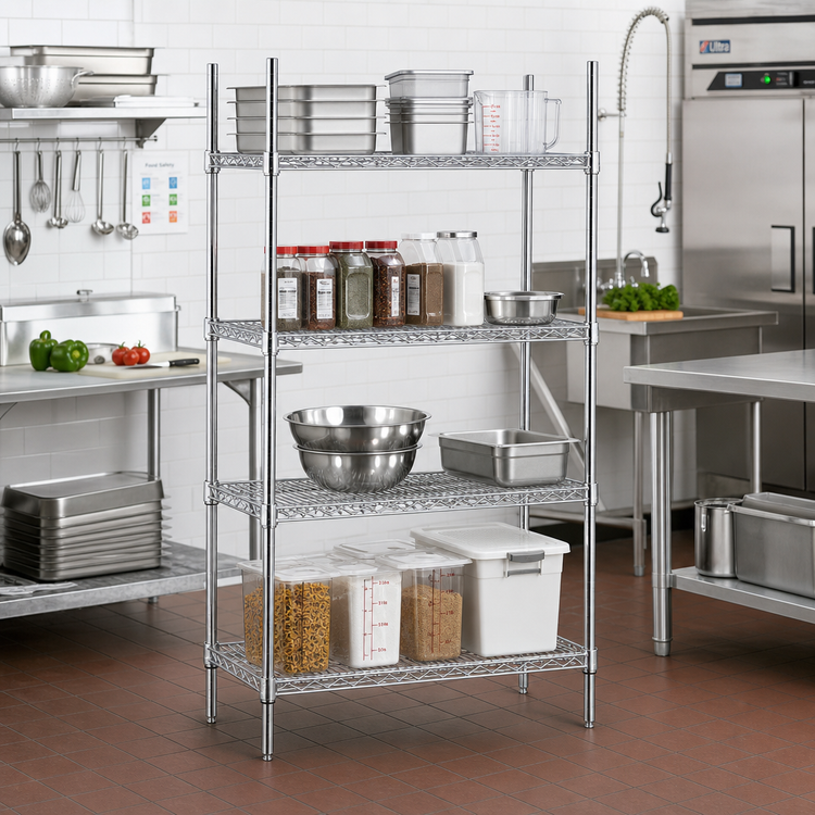 Product image #2 for Advance Tabco Special Value Heavy-Duty Chrome-Plated Wire Shelf, 30" x 18"
