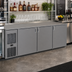 Thumbnail image #2 for Glastender C1FL84 84-Inch Front-Serviced Low-Profile Three-Section Solid Door Back Bar Cooler