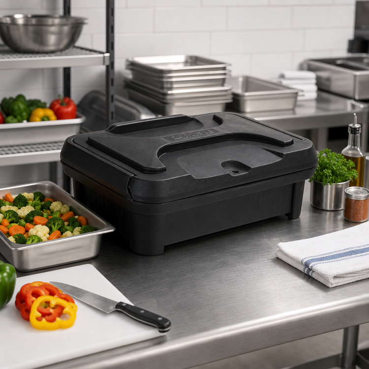Product image #2 for Cateraide™ Slide 'N Seal™ 12 Qt. Insulated 4-Inch Top-Load Food Pan Carrier