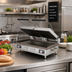 Thumbnail image #2 for Pro-Max 2.0 28-Inch Low-Profile Countertop Panini Sandwich Grill with Grooved Top and Smooth Bottom Cast Iron Plates
