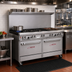 Thumbnail image #2 for Southbend Ultimate 60-Inch Gas Restaurant Range with 4 Open Burners, 36-Inch Charbroiler, and 2 Cabinet Bases