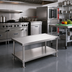 Thumbnail image #2 for Vulcan 37-Inch Wide Stainless Steel Equipment Stand With Undershelf and Flanged Feet