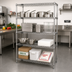Thumbnail image #2 for Quantum WR63-2448S 4-Shelf Wire Shelving Starter Kit, 48 x 24 x 63 Inches, 304 Stainless Steel