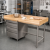 Thumbnail image #2 for Advance Tabco Bakers' Top Wood Work Table with Left 3-Tier Drawers, 72 x 30 Inches