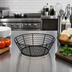 Thumbnail image #2 for 8-Inch Round Wavy-Sided Mesh Serving Basket, Wrought Iron, Black