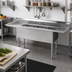 Thumbnail image #2 for Advance Tabco 3-Compartment Fabricated Sink with 24