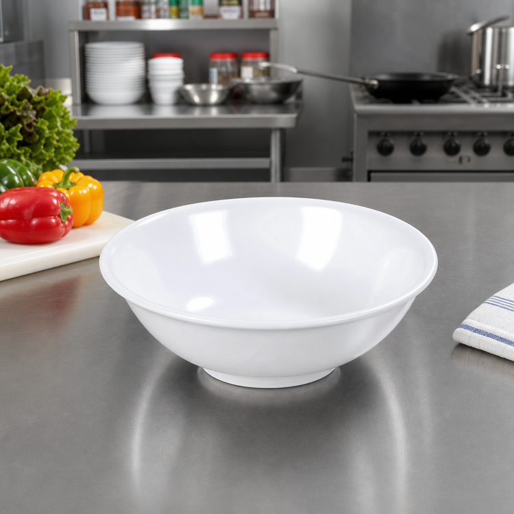 Product image #2 for Carlisle Epicure Footed Serving Bowl, 36 oz, 8.63-Inch, White Melamine