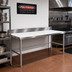Thumbnail image #2 for Poly-Vance Poly-Top Work Table with 6-Inch Backsplash, 120 x 30 Inches