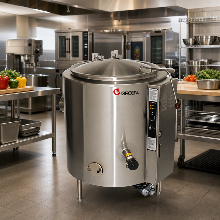 Product image #2 for Groen AH/1-20 20-Gallon Gas-Heated Stationary Floor Steam-Jacketed Kettle