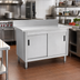 Thumbnail image #2 for Eagle Group 60 Inches x 30 Inches Knock Down Enclosed Work Table with Cabinet Kit, Sliding Doors, 4-1/2 Inch Backsplash