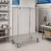 Thumbnail image #2 for Metro Super Erecta qwikSLOT Mobile Chrome-Plated Wire Security Cage, 52-3/4 W x 27-1/4 D x 68-1/2 H, No Intermediate Shelves