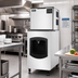 Thumbnail image #2 for Omcan Cube-Style Floor Model Ice Maker/Dispenser with 220 lb Built-In Bin and Self-Contained Condenser