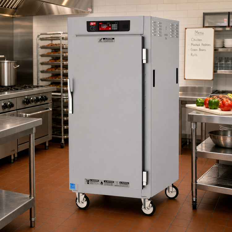 Product image #2 for Metro C5 8 Series Mobile Controlled Temperature Heated Holding Cabinet, 3/4 Height, Solid Doors, 120V
