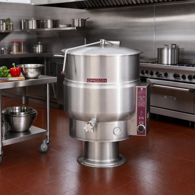 Product image #2 for Crown EP-25 Electric 25-Gallon Pedestal Steam Kettle