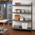 Thumbnail image #2 for Cambro Camshelving Basics Plus 4-Tier 21 x 48 x 64 Inch Vented Polymer Add-On Shelving Unit, Brushed Graphite