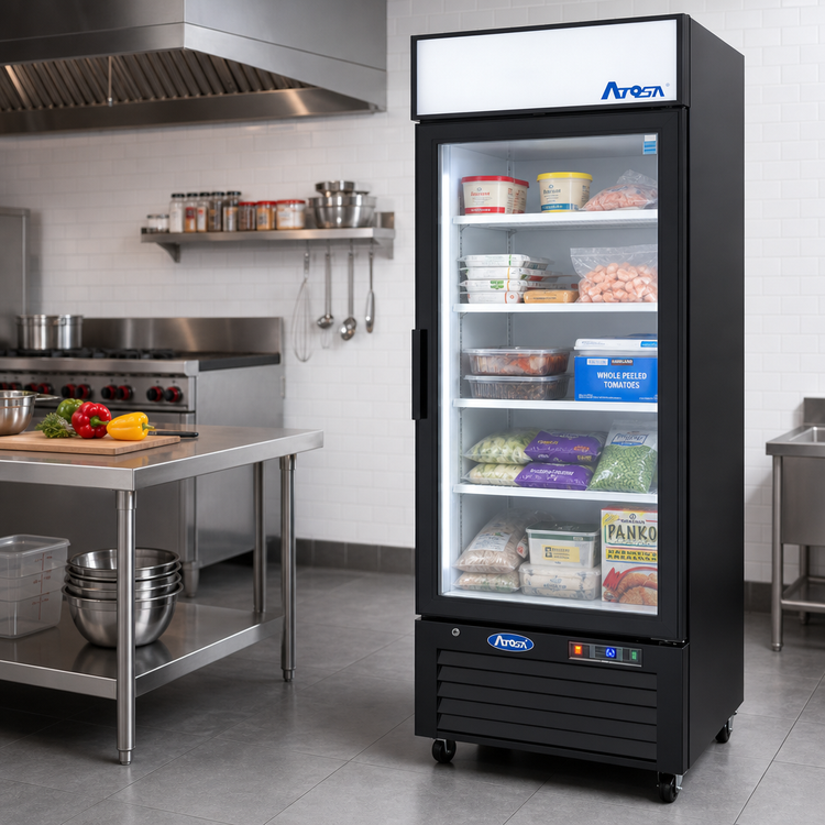 Product image #2 for Atosa 27-Inch Black Glass Door Freezer Merchandiser, 1 Section, 19.4 Cu. Ft.