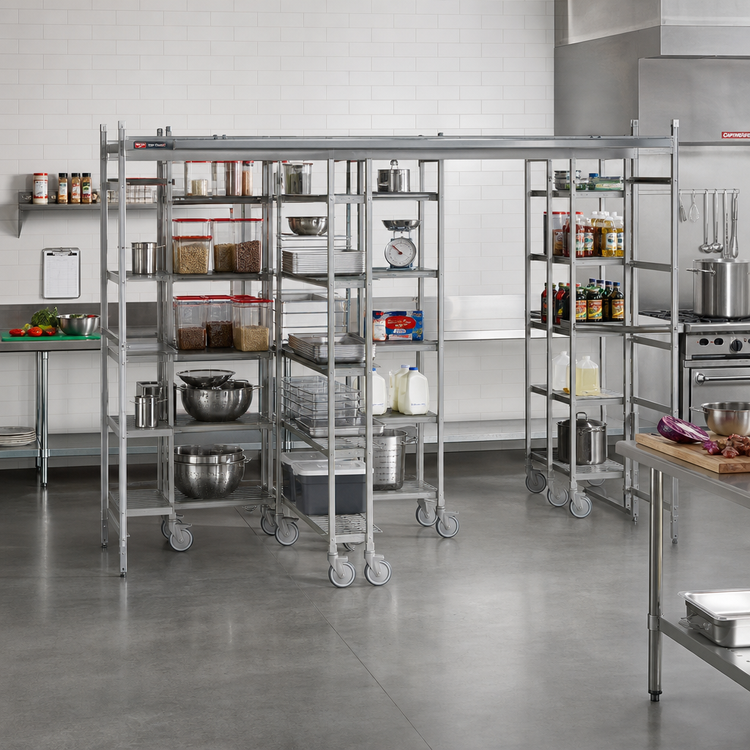 Product image #2 for Metro Top-Track 2-1/2 Ft High-Density Storage Track Set