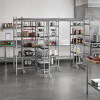 Thumbnail image #2 for Metro TOP-TRACK TTS2.5NA Overhead Shelving Track Set, 2-1/2 ft, with Joining Kit, NSF Listed