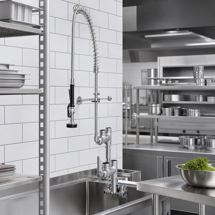 Product image #2 for T&S Brass Add-On Faucet for Pre-Rinse Units, Less Nozzle, 3/8 Inch NPT