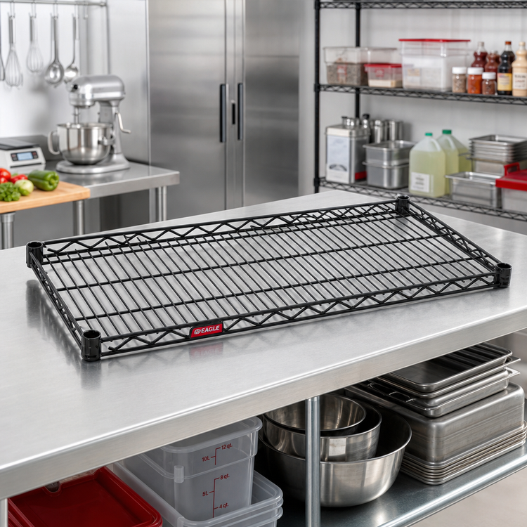 Product image #2 for Eagle Stand-Outs Decorative Wire Shelf with QuadTruss Design, 54 x 24 Inches, Black Epoxy Finish