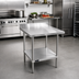 Thumbnail image #2 for Sapphire 30-Inch x 24-Inch Stainless Steel Work Table with 5-Inch Backsplash and Undershelf