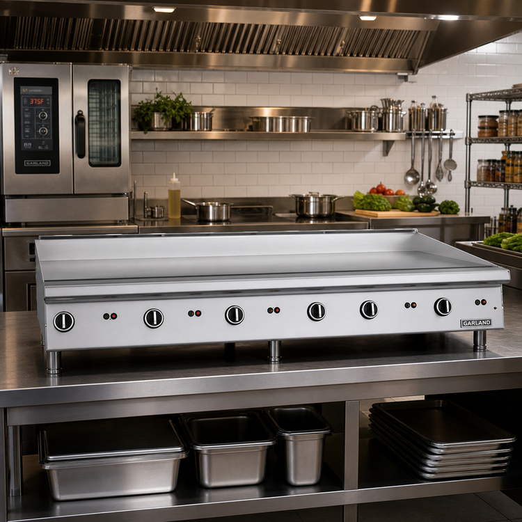 Product image #2 for Signature by Garland 72-Inch Heavy-Duty Manual Gas Countertop Griddle with 1-Inch Smooth Steel Plate