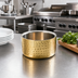 Thumbnail image #2 for American Metalcraft 17 oz Hammered Gold Double Wall Stainless Steel Round Serving Bowl