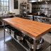 Thumbnail image #2 for Boos Block American Cherry Blended Edge Grain Wood Kitchen Countertop with Penetrating Oil Finish, 84 x 25 x 1-1/2 Inches