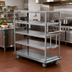 Thumbnail image #2 for Metro MQ-512F-H Stainless Steel Queen Mary Cart with 5 Flat Shelves