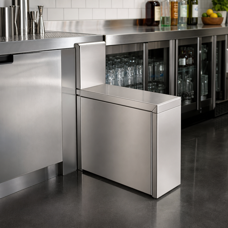 Product image #2 for Top Shelf 6-Inch Stainless Steel Underbar Filler Section with Flat Top