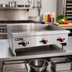 Thumbnail image #2 for BakeMax 36-Inch Heavy Duty Natural Gas Countertop Manual Griddle, 3 Burners