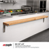 Thumbnail image #2 for Eagle Group Hardwood Cutting Board with Drop Brackets for HT4 Carving Station, 63-1/2
