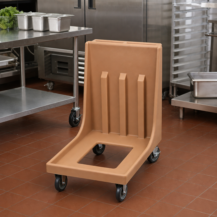 Product image #3 for Cambro Camdolly Tray and Sheet Pan Camcarrier Dolly with Handle, Coffee Beige, 350 lb Capacity