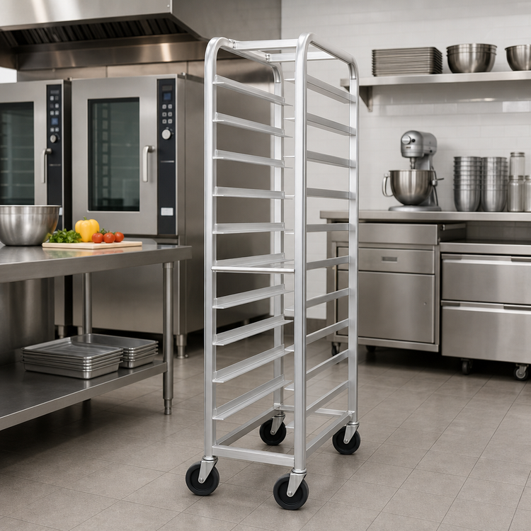 Product image #2 for Channel Manufacturing All-Welded Aluminum Bottom-Load Platter Rack, 11-Platter Capacity