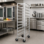 Thumbnail image #2 for Channel Manufacturing 516AP6 All-Welded Aluminum Bottom-Load Platter Rack, 11-Platter Capacity, 10.5-Inch Platters, 5-Inch Centers