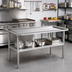 Thumbnail image #2 for Eagle Group T2496SGS 96-3/8-Inch Wide Griddle/Equipment Stand with Open Base and Adjustable Undershelf