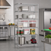Thumbnail image #2 for Eagle Group 5-Tier Stationary Starter Wire Shelving Unit, 60 x 21 x 74 Inches, Chrome-Plated