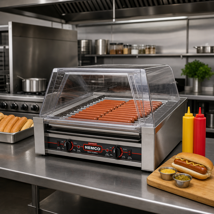 Product image #2 for Roll-A-Grill 16-Roller Electric Hot Dog Grill, 45 Capacity, 220V