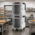 Thumbnail image #3 for Metro HotBlox™ 16-Pan Wide Dual-Cavity Mobile Pass-Thru Insulated Holding Cabinet, Analog, Clear Front/Solid Rear Doors