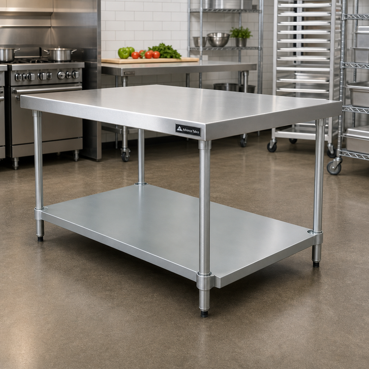 Product image #2 for Advance Tabco Galvanized Undershelf for 48 x 24 Inch Work Tables
