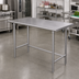 Thumbnail image #2 for Advance Tabco 60 Inch x 30 Inch Open Base Stainless Steel Work Table with Side & Rear Cross-Bracing