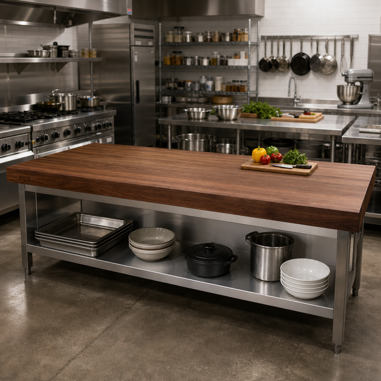 Product image #2 for Boos Block American Black Walnut Full-Length Edge Grain Kitchen Countertop, 108 x 30 x 3 Inches