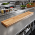 Thumbnail image #2 for John Boos L-O Steam Table Cutting Board, 48 x 8 x 1-3/4 Inch, Northern Hard Rock Maple