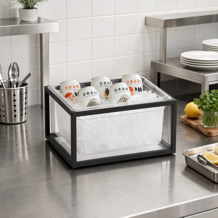 Product image #3 for Cal-Mil Milo Open Frame Ice Housing, 13 x 10.5 x 7 Inch, Black Powder Coated Metal
